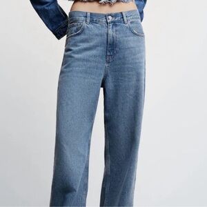 Mango MNG High Rise Loose Wide Leg Baggy Jeans SOFT